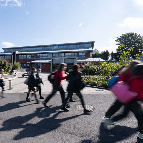 Students walking