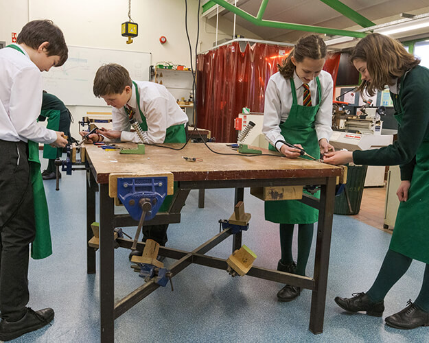 Students in a technology workshop