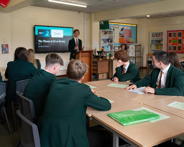 Students in a class room