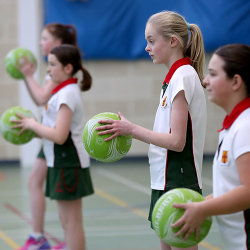 Students playing sport